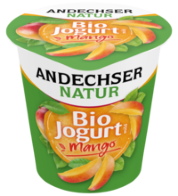 Fruchtjogurt Mango, 150 gr Becher gerührt - ohne Aromen, Andechser Natur