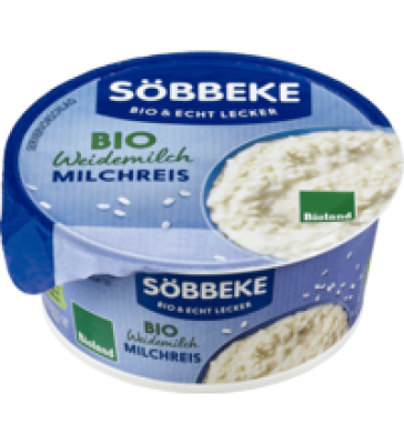 Milchreis Natur, 3,8% Fett, 150 gr Becher, Söbbeke