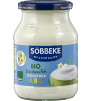 ABC-Weidemilch Naturjoghurt, 3,8% Fett, 500 gr Glas, Söbbeke