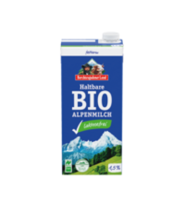 Laktosefreie haltbare fettarme Alpenmilch, 1,5% Fett, 1 ltr Tetra Pack, Berchtesgadener Land