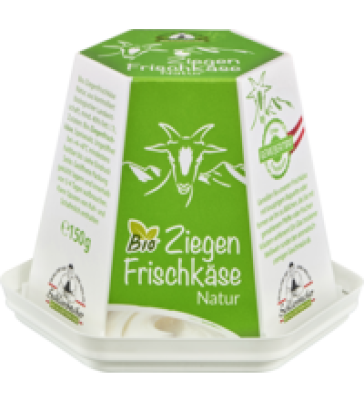 Ziegenfrischkäse Natur, mind. 40% Fett i. Tr., 150 gr Packung, Schlierbacher