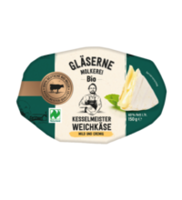 Kesselmeister Camembert, mind. 60% Fett i. Tr., 150 gr Stück, Gläserne Molkerei