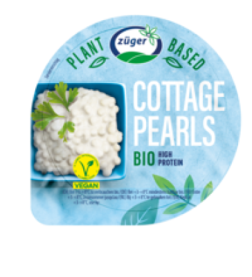 Cottage Pearls, auf Mandel- & Sojabasis, vegan, 200 gr Becher, Züger Frischkäse