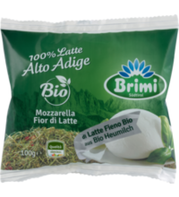 Heumilch Mozzarella, mind. 45% Fett i. Tr., 180 gr Beutel (Abtropfgewicht: 100 gr), Brimi