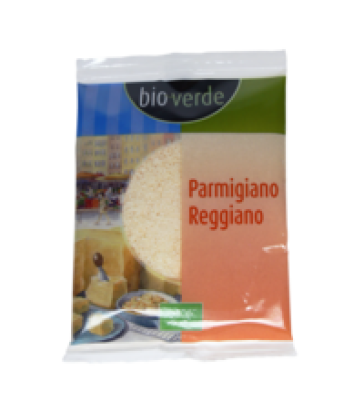 Parmigiano Reggiano, gerieben, mind. 32% Fett i. Tr., 40 gr Beutel, bio-verde