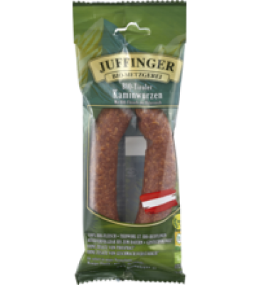 Tiroler Kaminwurzen, 140 gr Packung, Juffinger Bio-Metzgerei
