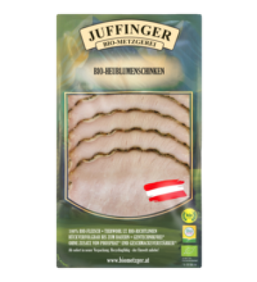Heublumenschinken, geschnitten, 80 gr Packung, Juffinger Bio-Metzgerei