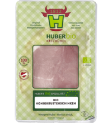 Honigkrustenschinken, geschnitten, 80 gr Packung, Metzgerei Huber Kitzbühel