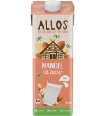 Mandeldrink, ungesüßt, vegan, 1 ltr Tetra Pack, Allos