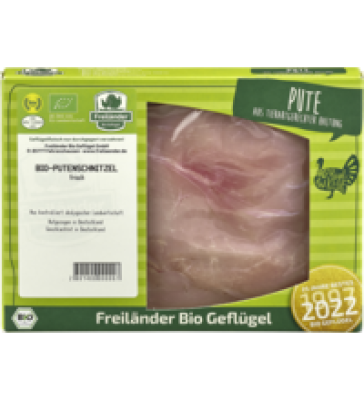 Putenschnitzel, 3-er Pack, ca. 1100 gr Packung, Freiländer Bio Geflügel (35,90/kg)