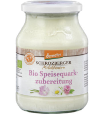 Speisequarkzubereitung, 0,3% Fett, 500 gr Glas, Schrozberger Milchbauern