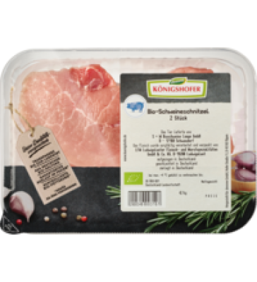 Schweineschnitzel, ca. 300 gr Schale, Königshofer, (31,90/kg)