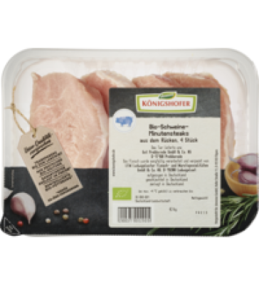 Schweine-Minutensteaks, ca. 320 gr Schale (4 Stück), Königshofer