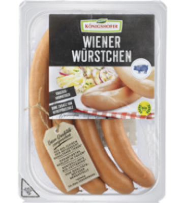 Wiener Würstchen, 200 gr Packung (4 Stück), Königshofer