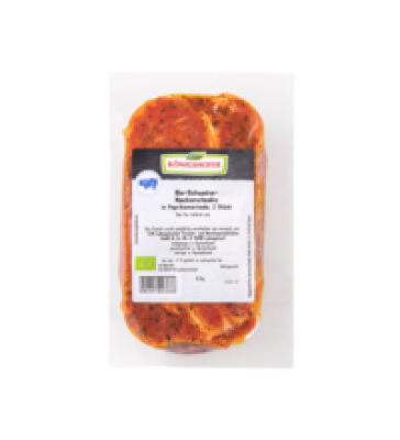Schweine-Nackensteaks in Paprikamarinade, ca. 300 gr Packung (2 Stück), Königshofer