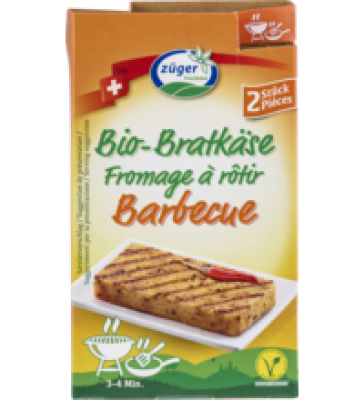 Bratkäse „Barbecue“, mind 47% Fett i.Tr., 160 gr Packung (2 Stück), Züger Frischkäse