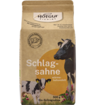 Schlagsahne, 32% Fett, 500 gr Tetra Pack, Hofgut Eichigt