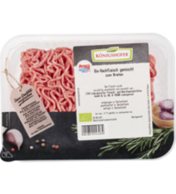 Hackfleisch gemischt (Rind- und Schweinefleisch), 400 gr Schale, Königshofer