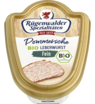 Pommersche Leberwurst fein, 125 gr Schale, Rügenwalder Spezialitäten