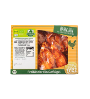 Hähnchen Hot Wings in Paprikamarinade, ca. 500 gr Packung, Freiländer Bio Geflügel