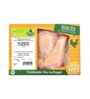 Hähnchen Wings natur, ca. 380 gr Packung, Freiländer Bio Geflügel