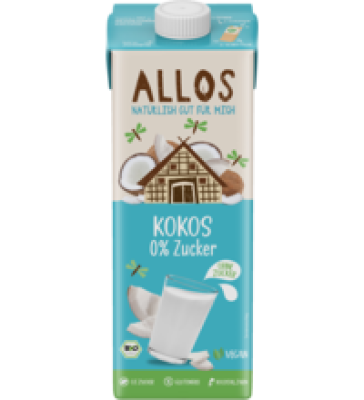 Kokosdrink, ungesüßt, vegan, 1 ltr Tetra Pack, Allos