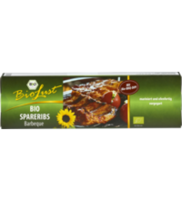 Spare Ribs, gegart & mit BBQ-Dip mariniert, 500 gr Packung, BioLust