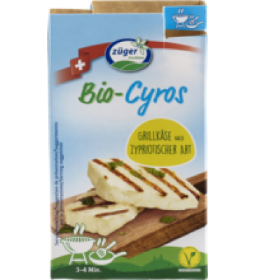 Bio-Grillkäse "Cyros", 200 gr Packung,  Züger Frischkäse