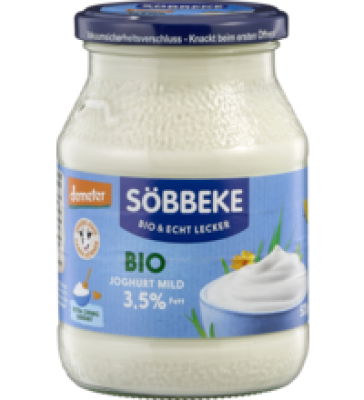Naturjoghurt, 3,5% Fett, 500 gr Glas, Söbbeke
