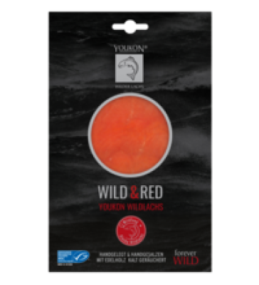 Alaska Wildlachs Wild & Red, 75 gr Packung, Youkon Wilder Lachs