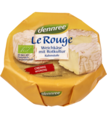 Le Rouge - Weichkäse mit Rotkultur, gleich 55% Fett i. Tr., 125 gr Stück, dennree