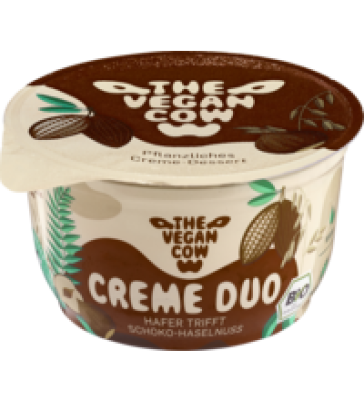 Hafer-Dessert Creme Duo, vegan, 3,8% Fett, 125 gr Becher, THE VEGAN COW