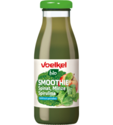 Smoothie Spinat, Minze & Spirulina, vegan, 0,25 ltr Flasche, Voelkel
