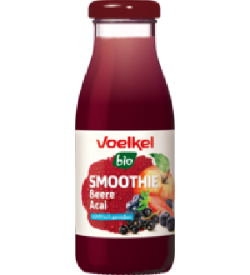 Smoothie Beere & Acai, vegan, 0,25 ltr Flasche, Voelkel