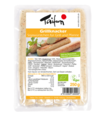 Grillknacker, 250 gr Packung, vegan, Taifun