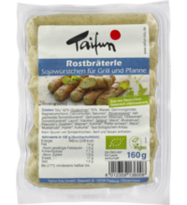 Tofu-Rostbräterle, vegan, 160 gr Packung (6 Stück), Taifun