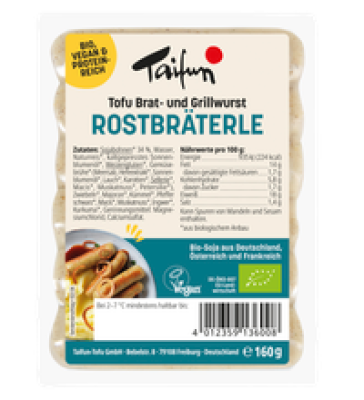 Tofu-Rostbräterle, 160 gr Packung, 6 Stück, Taifun
