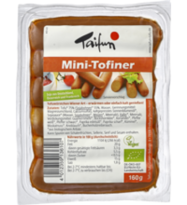 Mini-Tofiner, vegan, 160 gr Packung (6 Stück), Taifun