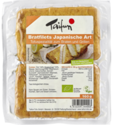 Bratfilets Japanische Art, vegan, 160 gr Packung (2 Stück), Taifun