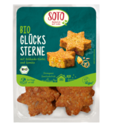 Glücks-Sterne, vegan, 250 gr Packung (8 Stück), Soto