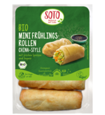 Mini Frühlingsrollen China-Style, vegan, 200 gr Packung, Soto