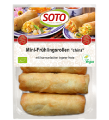 Mini-Frühlingsrolle China, vegan, 200 gr Packung, Soto