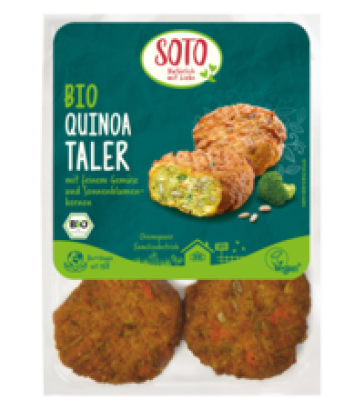 Quinoa Taler, vegan, 195 gr Packung, Soto