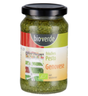 Frisches Pesto Genovese, 165 gr Glas, bio-verde