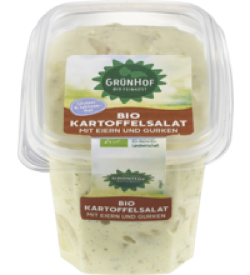 Kartoffelsalat mit Eiern und Gurken, 400 gr Schale, Grünhof