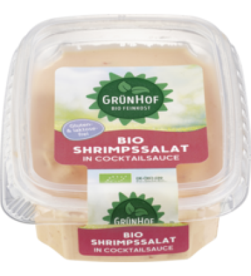 Shrimpssalat in Cocktailsauce, 125 gr Schale, Grünhof