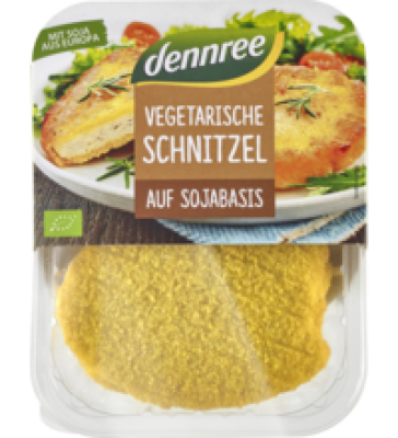 Vegetarische Schnitzel (auf Sojabasis), 200 gr Packung, dennree