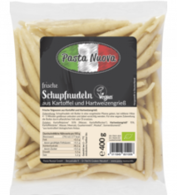 Frische Schupfnudeln, vegan, 400 gr Packung, Pasta Nuova