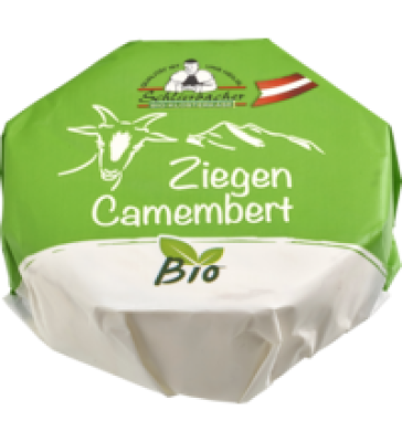 Ziegencamembert, mind. 45% Fett i. Tr., 100 gr Stück, Schlierbacher