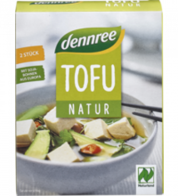 Tofu Natur, vegan, 400 gr Packung, dennree